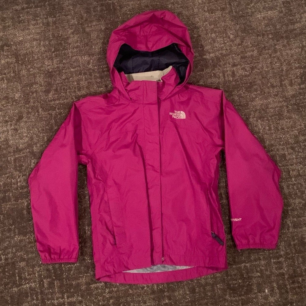 North Face girls windbreaker w/ hood